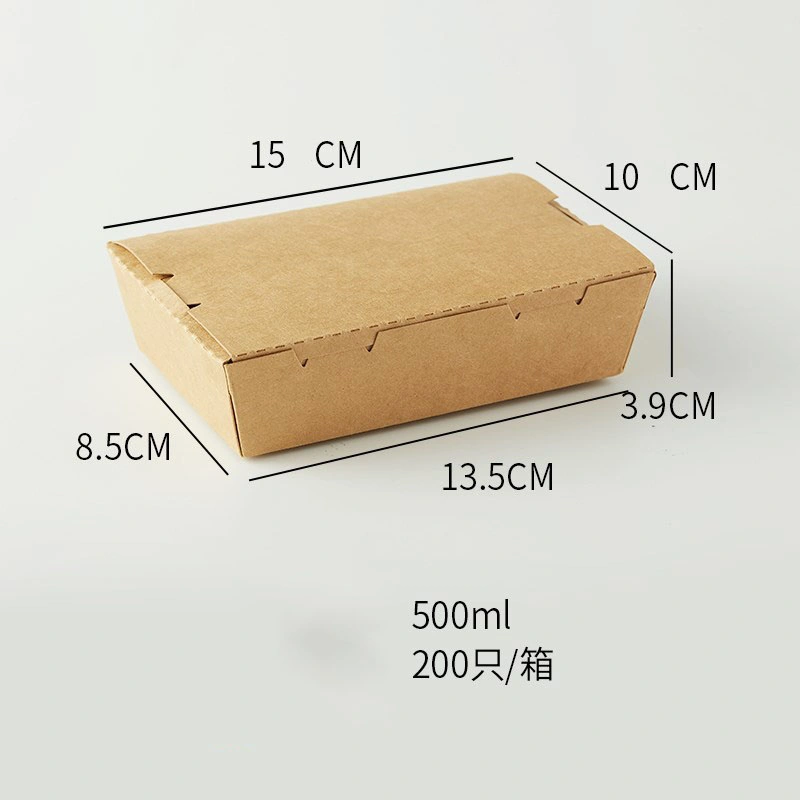 Custom Size Disposable Baking Dessert Packing Box Paper Kraft Box with Window Takeaway Food Package