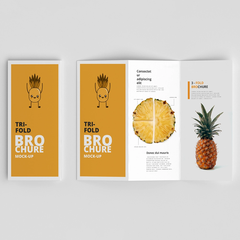 Custom Design Printing Tri-Fold Brochure Paper Printing Services