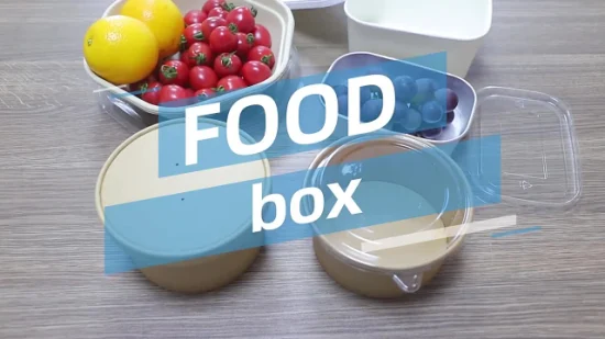 Contenedor de caja de almuerzo para llevar impreso personalizado/tazón de sopa de ensalada/cajas de embalaje de alimentos de papel Kraft