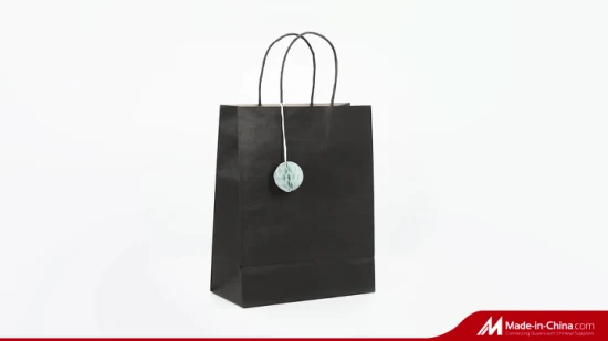 Bolsa de comida para llevar personalizada Bolsa de compras de moda Bolsas de papel Kraft de Brown