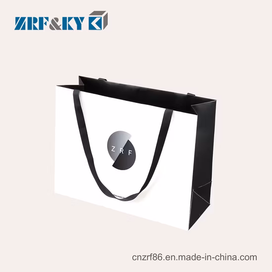 Portabebés reciclado Blanco/Marrón/Negro/Verde/Arte/Kraft/Bolsa de papel estucado Bolsa de la compra para ropa/Ropa/Regalo