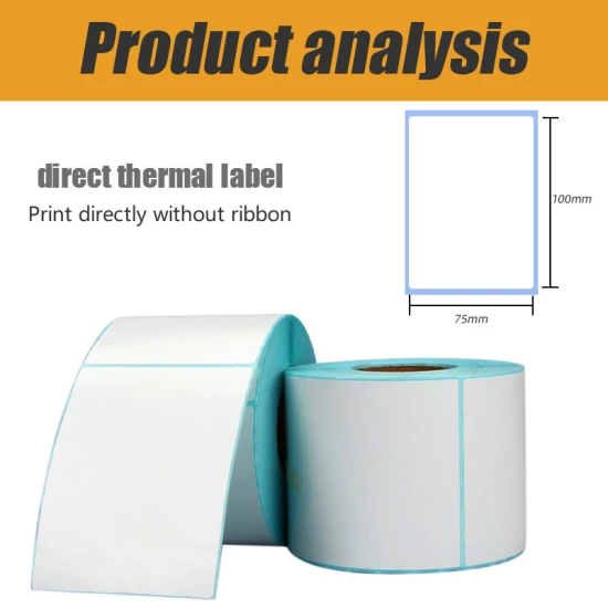 Etiqueta engomada al por mayor de la impresión de la etiqueta engomada de la transferencia térmica Etiqueta engomada transparente del rollo de papel de las etiquetas engomadas del material de Eco