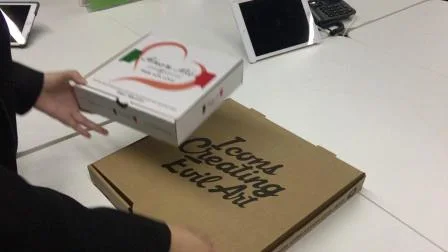 Caja de pizza de papel corrugado reciclable personalizada barata para embalaje