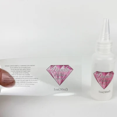 Etiquetas de brillo de labios Pegatinas transparentes personalizadas Hoja de impresión Pegatinas mate con logotipo